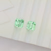 5.33ct EMERALD PAIR STUD DROP EARRINGS ASSCHER CUT SQUARE LOOSE NATURAL PASTEL
