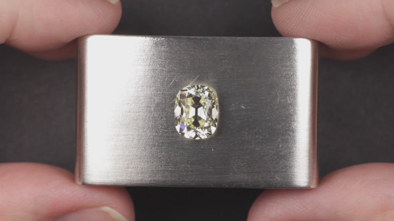 2.70ct OLD MINE CUT DIAMOND GIA CERTIFIED W-X VS2 ELONGATED CUSHION BRILLIANT