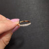 VINTAGE DIAMOND WEDDING BAND 14k YELLOW GOLD STACKING RING CLASSIC DAINTY ESTATE