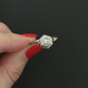 VINTAGE DIAMOND SOLITAIRE RING ART DECO ENGAGEMENT OLD EUROPEAN CUT 0.18ct G VS2