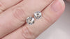 3.57ct OLD EUROPEAN CUT DIAMOND STUD EARRINGS I-J VS2-SI2 PAIR VINTAGE 3.5 CARAT