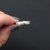 DIAMOND WEDDING BAND RING FLUSH BURNISH SET SANDBLASTED MENS 14k WHITE GOLD 4mm