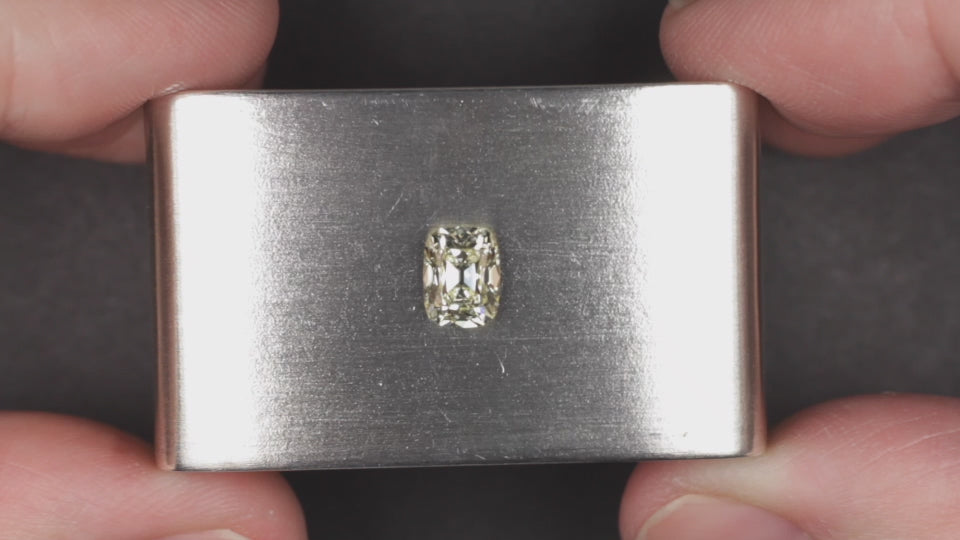 1 CARAT OLD MINE CUT DIAMOND GIA CERTIFIED S-T SI1 ELONGATED CUSHION BRILLIANT