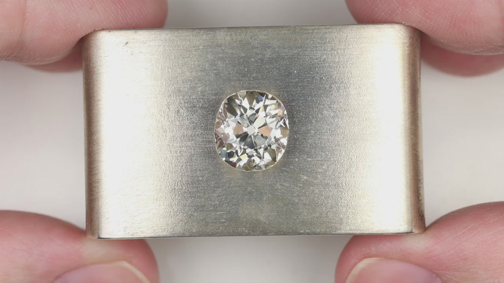3.85ct OLD MINE CUT DIAMOND GIA CERTIFIED M VS2 ELONGATED CUSHION BRILLIANT