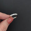 VINTAGE DIAMOND WEDDING RING PLATINUM STACKING BAND 0.50ct 5 STONE ROUND CUT
