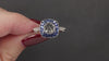 SAPPHIRE DIAMOND ENGAGEMENT RING SETTING FRENCH CUT 6.4mm MOUNT VINTAGE STYLE