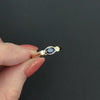 SAPPHIRE DIAMOND RING 0.66ct EAST WEST OVAL SHAPE 14k YELLOW GOLD BEZEL NATURAL