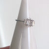 NATURAL DIAMOND RING SETTING FOR 7mm ROUND BAGUETTE HALO SEMI MOUNT ENGAGEMENT