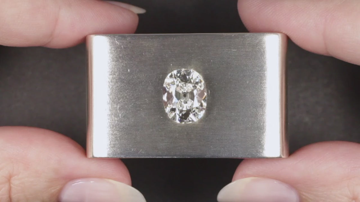 4.01ct E VVS2 OLD MINE CUT LAB CREATED DIAMOND CERTIFIFED LOOSE 4 CARAT CUSHION