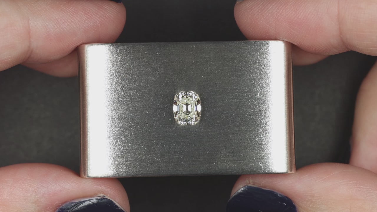 1 CARAT OLD MINE CUT DIAMOND GIA CERTIFIED K VS1 CUSHION BRILLIANT ELONGATED 1ct