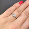 D VS VINTAGE STYLE DIAMOND ENGAGEMENT RING PLATINUM SOLITAIRE ENGRAVED CLASSIC