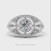 1/2ct VINTAGE STYLE LAB CREATED DIAMOND COCKTAIL RING ART DECO EAST WEST 10k