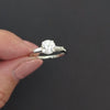 1.5 CARAT OLD MINE CUT DIAMOND ENGAGEMENT RING M VS1 PLATINUM BAGUETTE 3 STONE