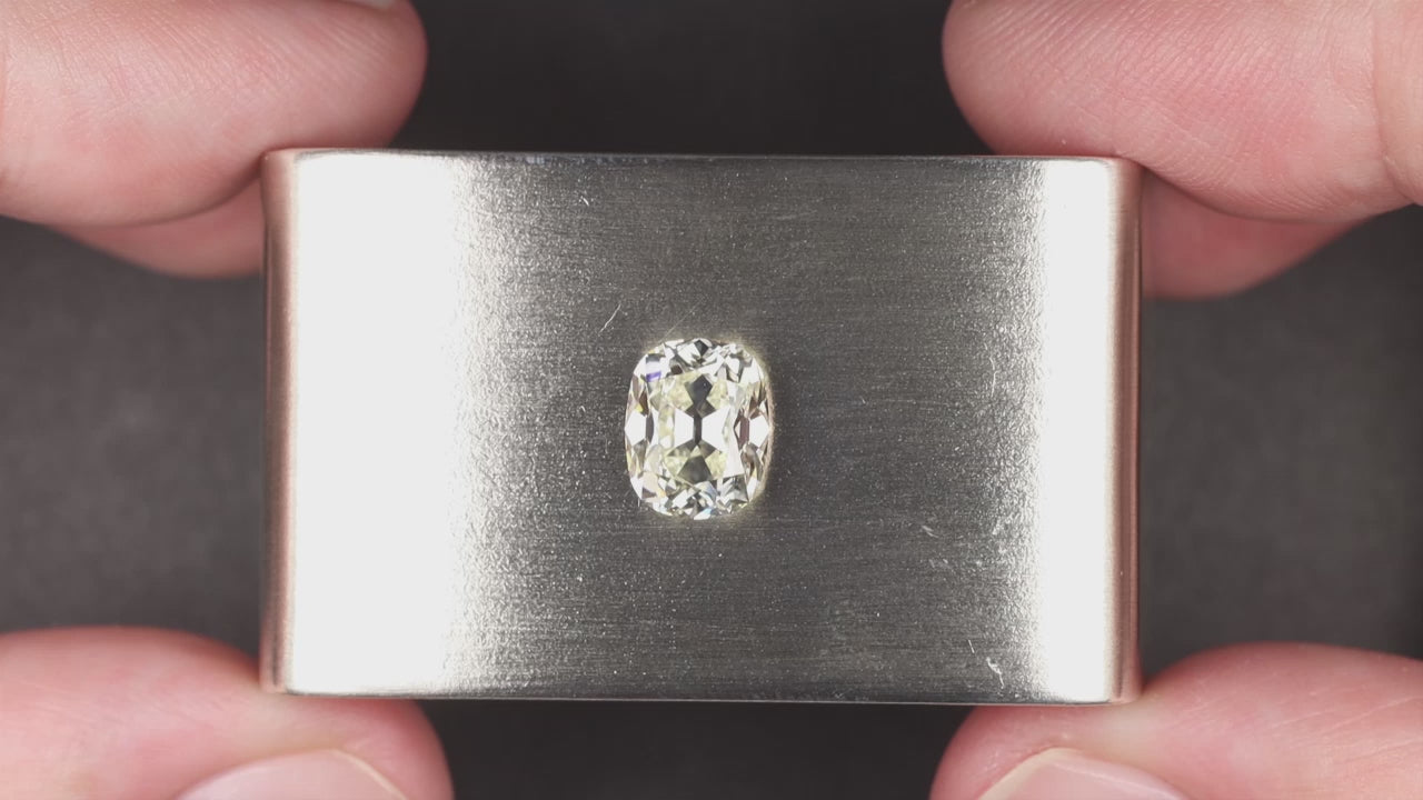 2.05ct OLD MINE CUT DIAMOND GIA CERTIFIED L VVS2 ELONGATED CUSHION BRILLIANT 2ct