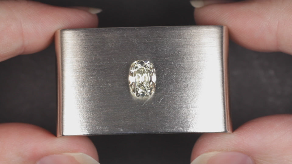 1.90ct OLD MINE CUT DIAMOND GIA CERTIFIED M VS1 ANTIQUE STYLE CUSHION ELONGATED