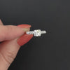 OLD EUROPEAN CUT DIAMOND ENGAGEMENT RING 0.70ct 14k WHITE GOLD VINTAGE ESTATE