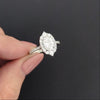1.20ct GIA CERTIFIED DIAMOND ENGAGEMENT RING E SI2 HALO OVAL SHAPE CUT PLATINUM
