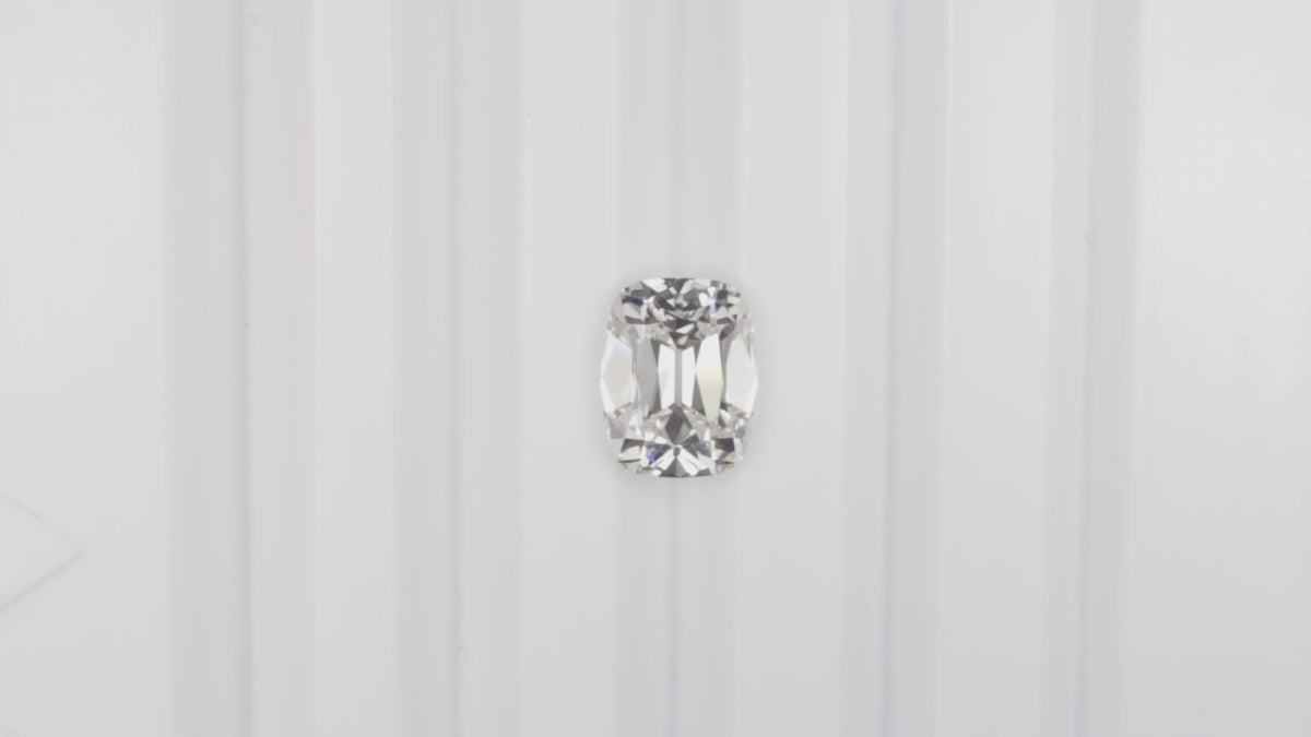 4 CARAT OLD MINE CUT LAB CREATED DIAMOND IGI CERTIFIED G VS1 CUSHION BRILLIANT