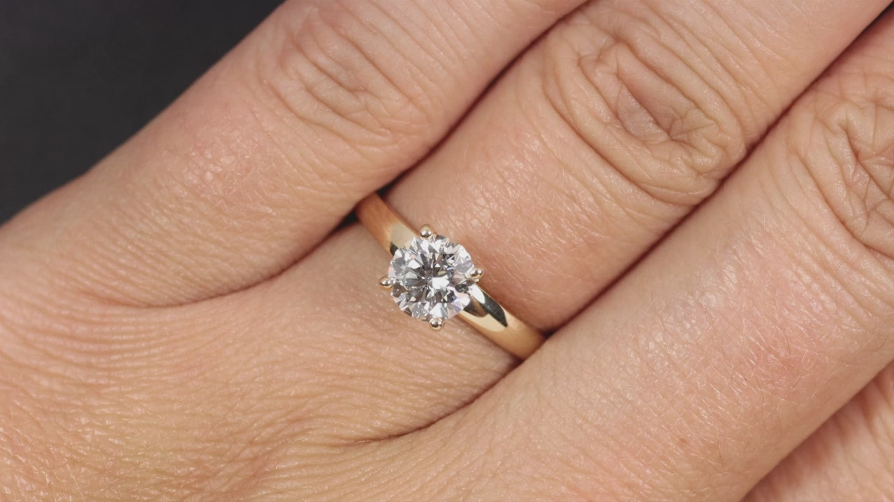 1ct DIAMOND ENGAGEMENT RING GIA CERTIFIED EXCELLENT CUT I FLAWLESS SOLITAIRE