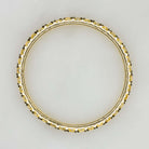 14K GOLD MANDARIN YELLOW GARNET STACKABLE RING FULL ETERNITY BAND WEDDING THIN