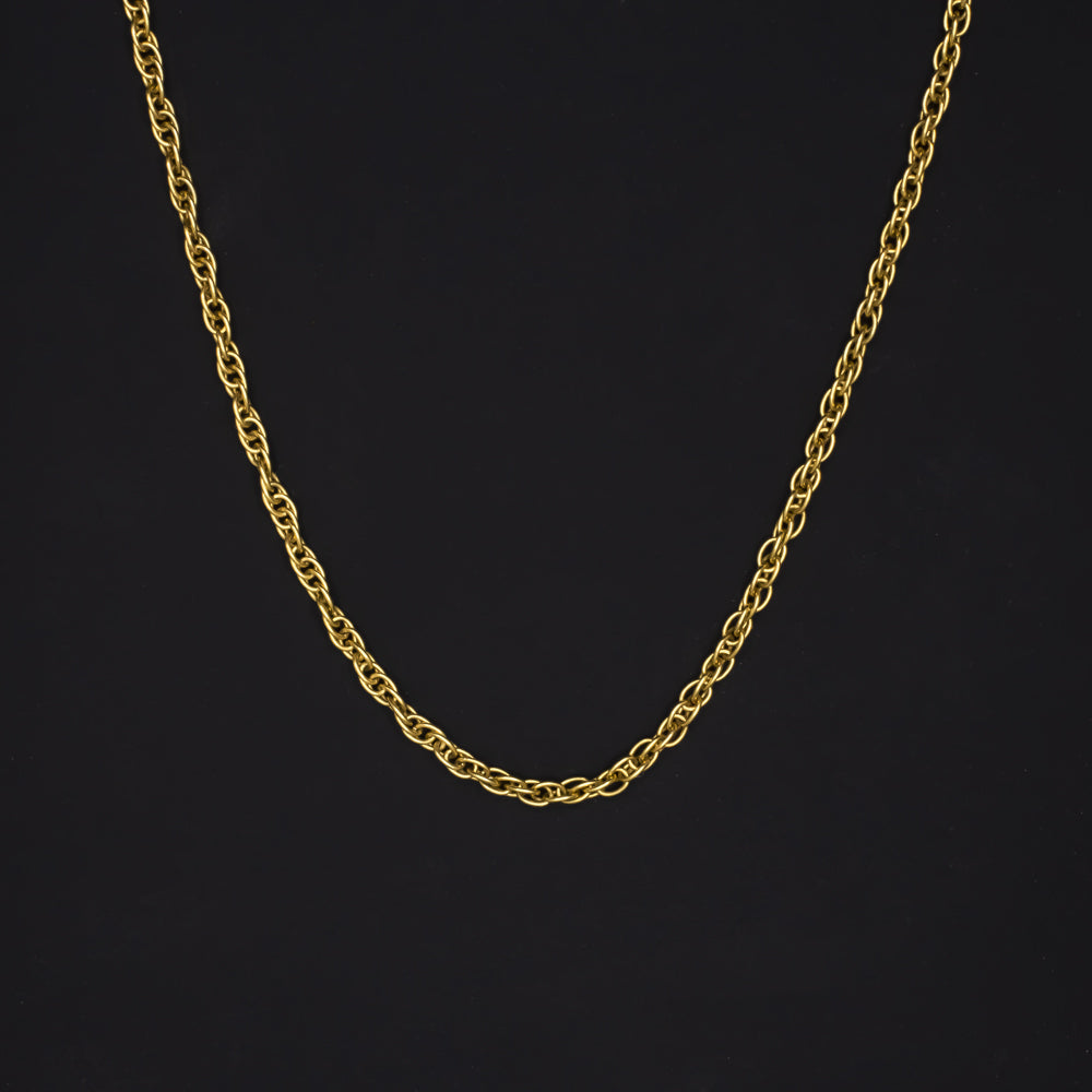 SOLID 14K YELLOW GOLD 20in CABLE PENDANT CHAIN 1.4m CLASSIC LADIES NECKLACE THIN