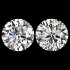 2 CARAT VERY GOOD ROUND BRILLIANT CUT DIAMOND STUD EARRING MATCHING PAIR NATURAL
