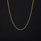 SOLID 14K YELLOW GOLD 16in DOUBLE CABLE CHAIN 0.7mm CLASSIC LADIES NECKLACE THIN