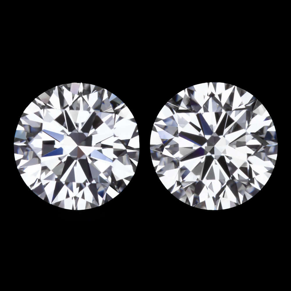 2 CARAT LAB CREATED DIAMOND STUD EARRINGS CERTIFIED D SI1 EXCELLENT ROUND PAIR