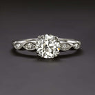 1.30ct CERTIFIED E SI2 DIAMOND ENGAGEMENT RING OLD EUROPEAN CUT VINTAGE PLATINUM