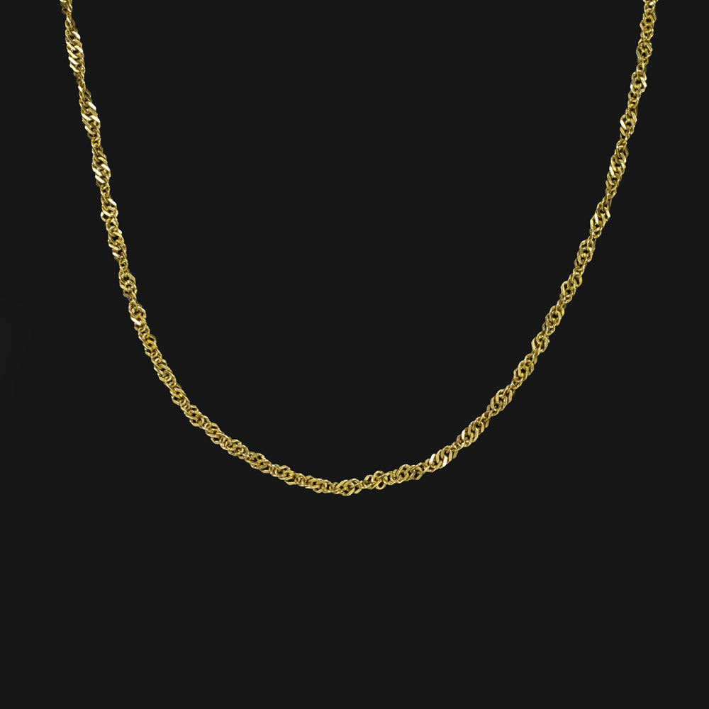 SOLID 14K YELLOW GOLD 18in CABLE CHAIN DAINTY CLASSIC LADIES