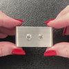 2.18ct EXCELLENT CUT DIAMOND STUD EARRINGS ROUND BRILLIANT MATCHING PAIR 2 CARAT
