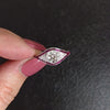 1.17ct F-G SI DIAMOND RUBY VINTAGE STYLE ENGAGEMENT RING ART DECO ROUND CUT RED