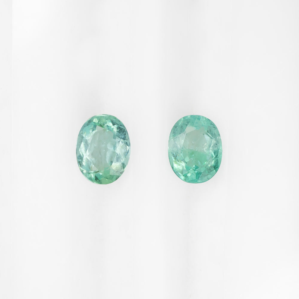 1/2 CARAT PARAIBA TOURMALINE PAIR EARRINGS OVAL SHAPE CUT TEAL