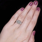1.17c CERTIFIED G VVS2 OLD TRANS CUT DIAMOND ENGAGEMENT RING VINTAGE STYLE DOMED