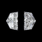 F-G VVS-VS CADILLAC CUT DIAMOND MATCHING PAIR 0.80ct EPAULETTE EARRINGS ACCENT