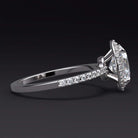 2 CARAT CERTIFIED LAB CREATED DIAMOND ENGAGEMENT RING OVAL SHAPE HALO PAVE BAND