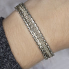 SOLID STERLING SILVER 24 GRAM CHAIN BRACELET WIDE LINK MENS LADIES
