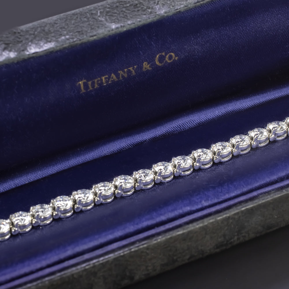 Tiffany and Co. Platinum Diamond Victoria Bracelet 6.53 Carat at