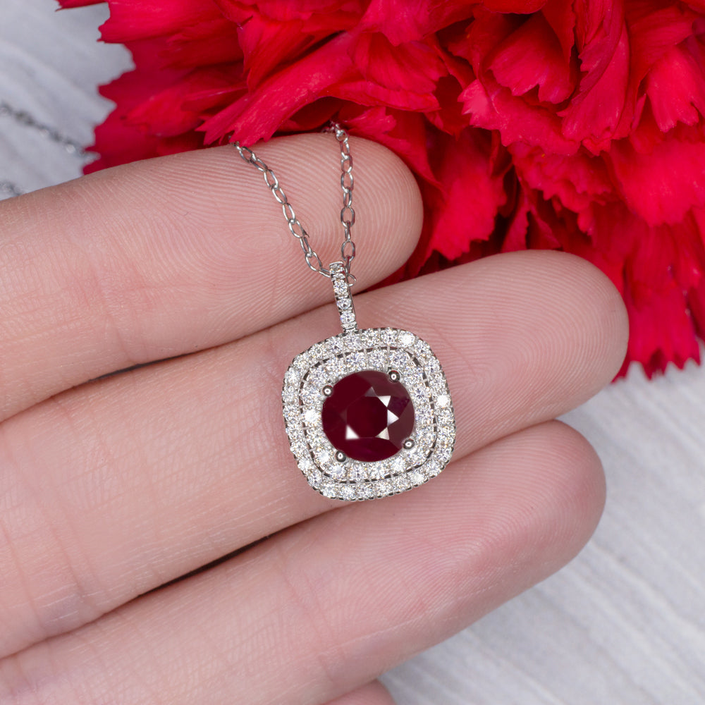 14K WG Lab Grown Dancing Diamond Necklace – EK Jewelers