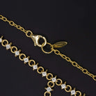 1.40ct G-H VS DIAMOND 18k LARIAT NECKLACE YELLOW GOLD CHAIN LINK NATURAL DROP