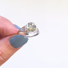 PINK AMETHYST STERLING SILVER VINTAGE STYLE SOLITAIRE RING ART DECO FILIGREE