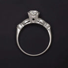 1.30ct CERTIFIED E SI2 DIAMOND ENGAGEMENT RING OLD EUROPEAN CUT VINTAGE PLATINUM