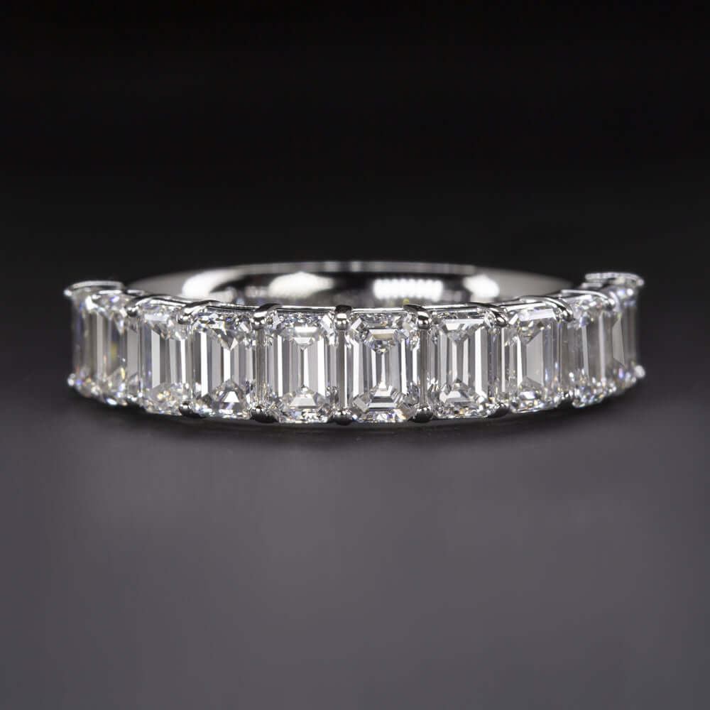 Emerald Cut Diamond Eternity Band | Sylvie Jewelry Diamond Rings