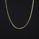 SOLID 14K YELLOW GOLD ROPE CHAIN 24in 1.7mm CLASSIC TWIST MENS LADIES NECKLACE