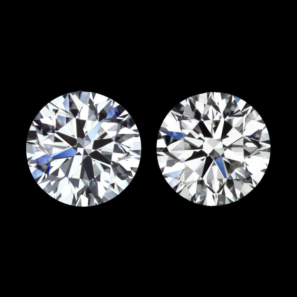 1.21ct E-F VS LAB CREATED DIAMOND STUD EARRINGS PAIR EXCELLENT ROUND CUT 1.25ct