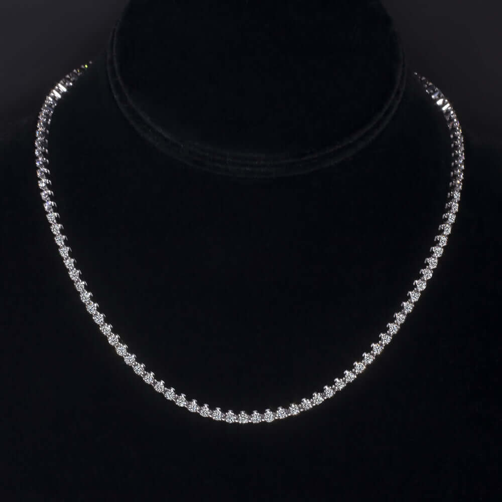 Ice Out Vvs Moissanite Tennis Chain 2mm 5mm Lab Grown Diamond Tennis  Diamond Tennis Necklace 925 Sterling Silver Necklace Wholesale In Stock  From Fashion9818, $157.28 | DHgate.Com