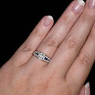 3/4 CARAT GIA CERTIFIED K VS2 DIAMOND ENGAGEMENT RING SAPPHIRE ROUND WHITE GOLD