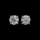 EXCELLENT CUT 0.78ct CLEAN NATURAL DIAMOND STUD EARRINGS ROUND 3/4 CARAT PAIR