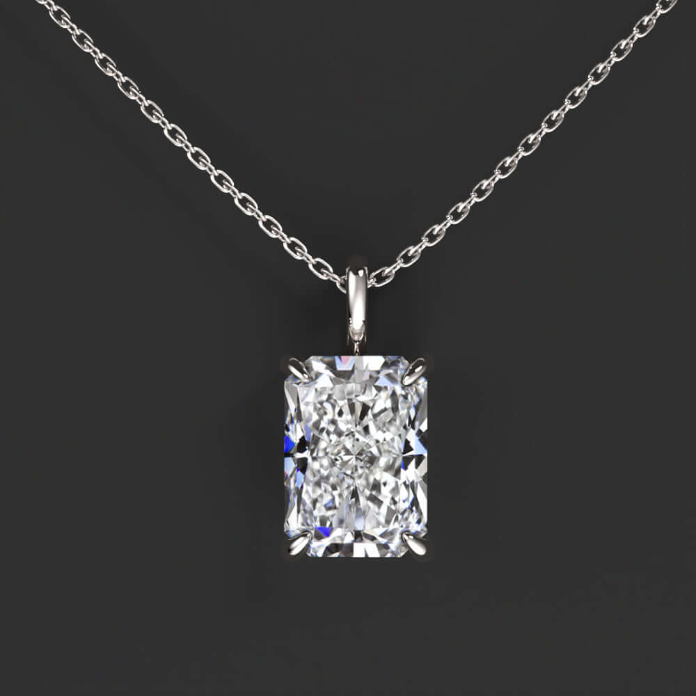 Radiant cut diamond necklace Clearance
