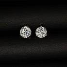 1.90ct VERY GOOD CUT DIAMOND STUD EARRINGS NATURAL ROUND BRILLIANT WHITE GOLD
